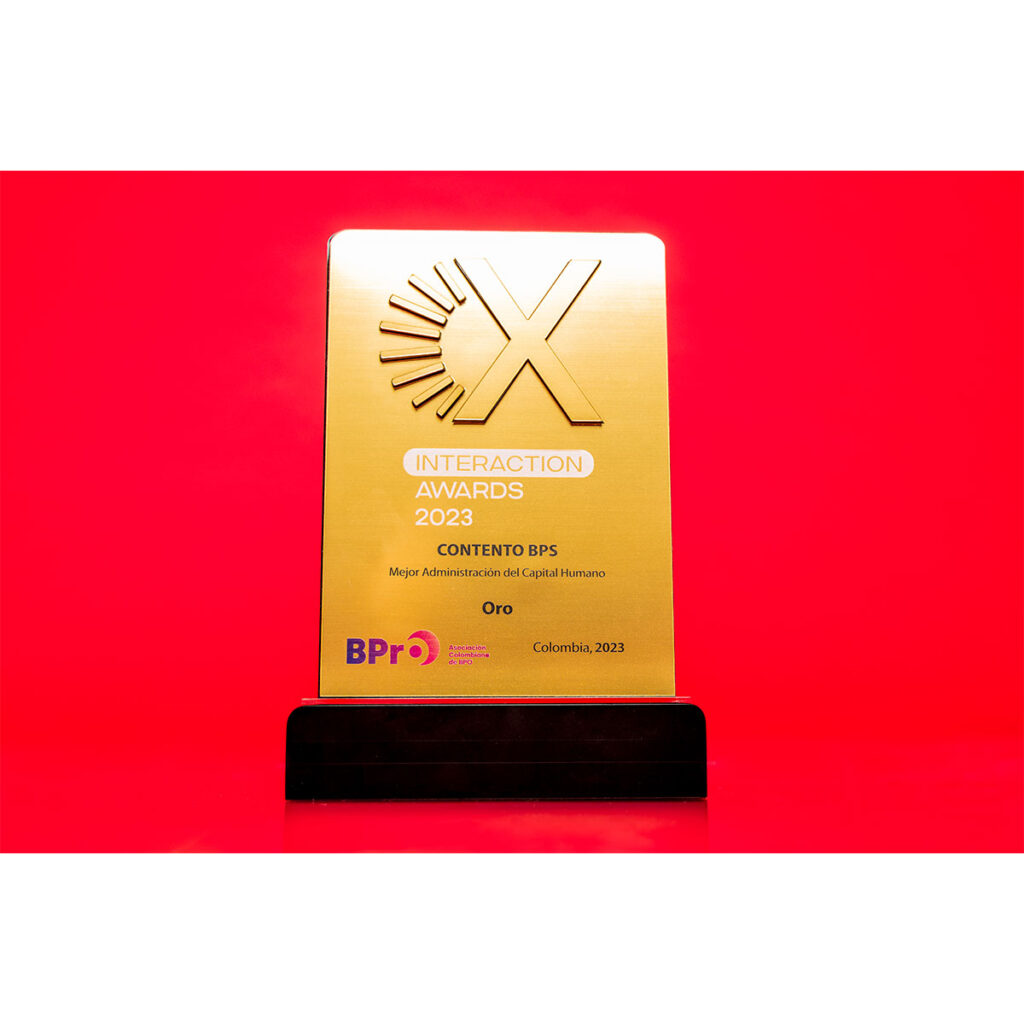 CONTENTO BPS - CALL CENTER Y CONTAC CENTER COLOMBIA - 2023 - BPRO - CATEGORIA ORO MEJOR ADMINISTRACION DEL CAPITAL HUMANO
